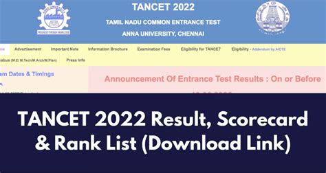 anna university tancet rank list 2023